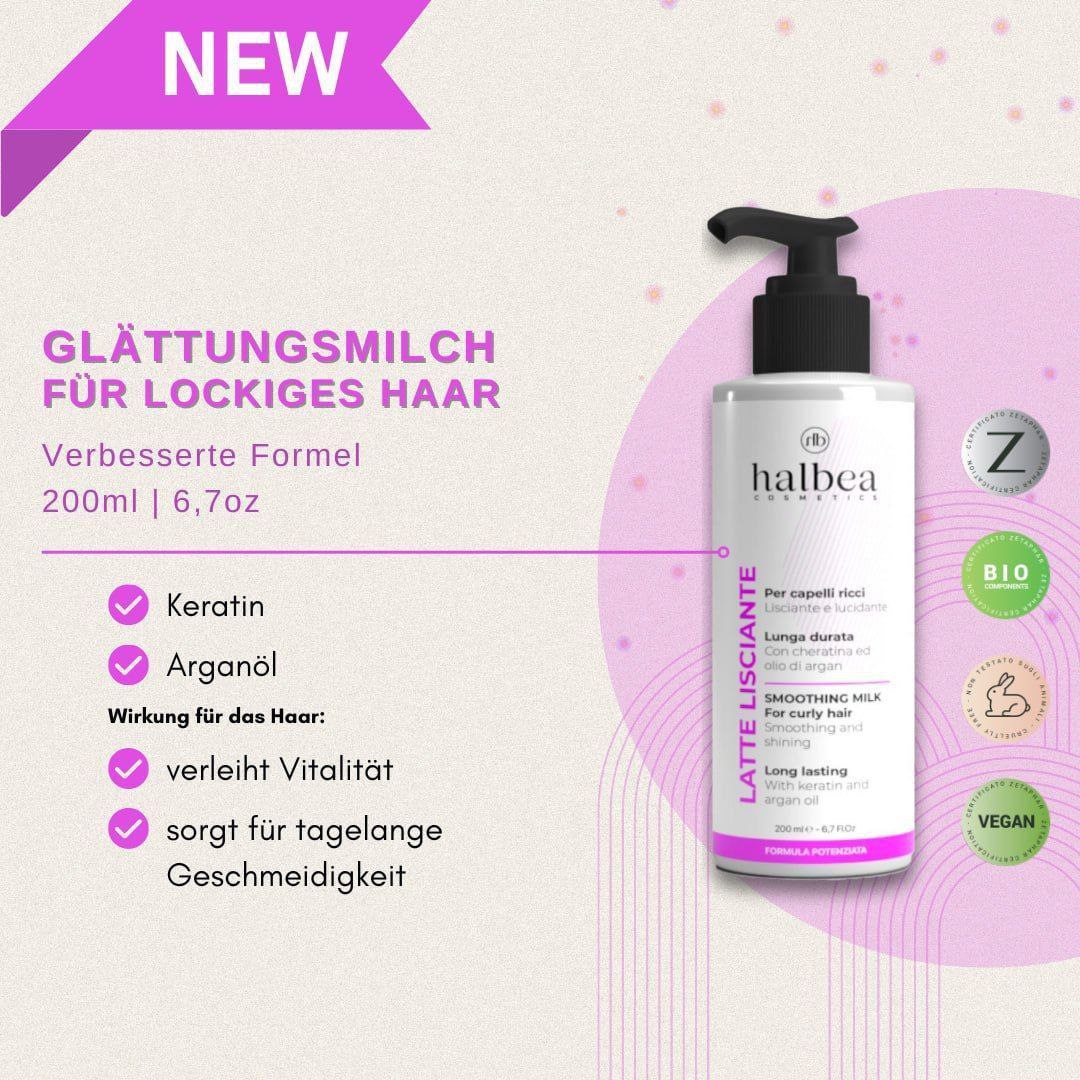 Ciao Locken - Glättende und glanzverleihende Haarmilch mit Keratin und Arganöl – 200 ml