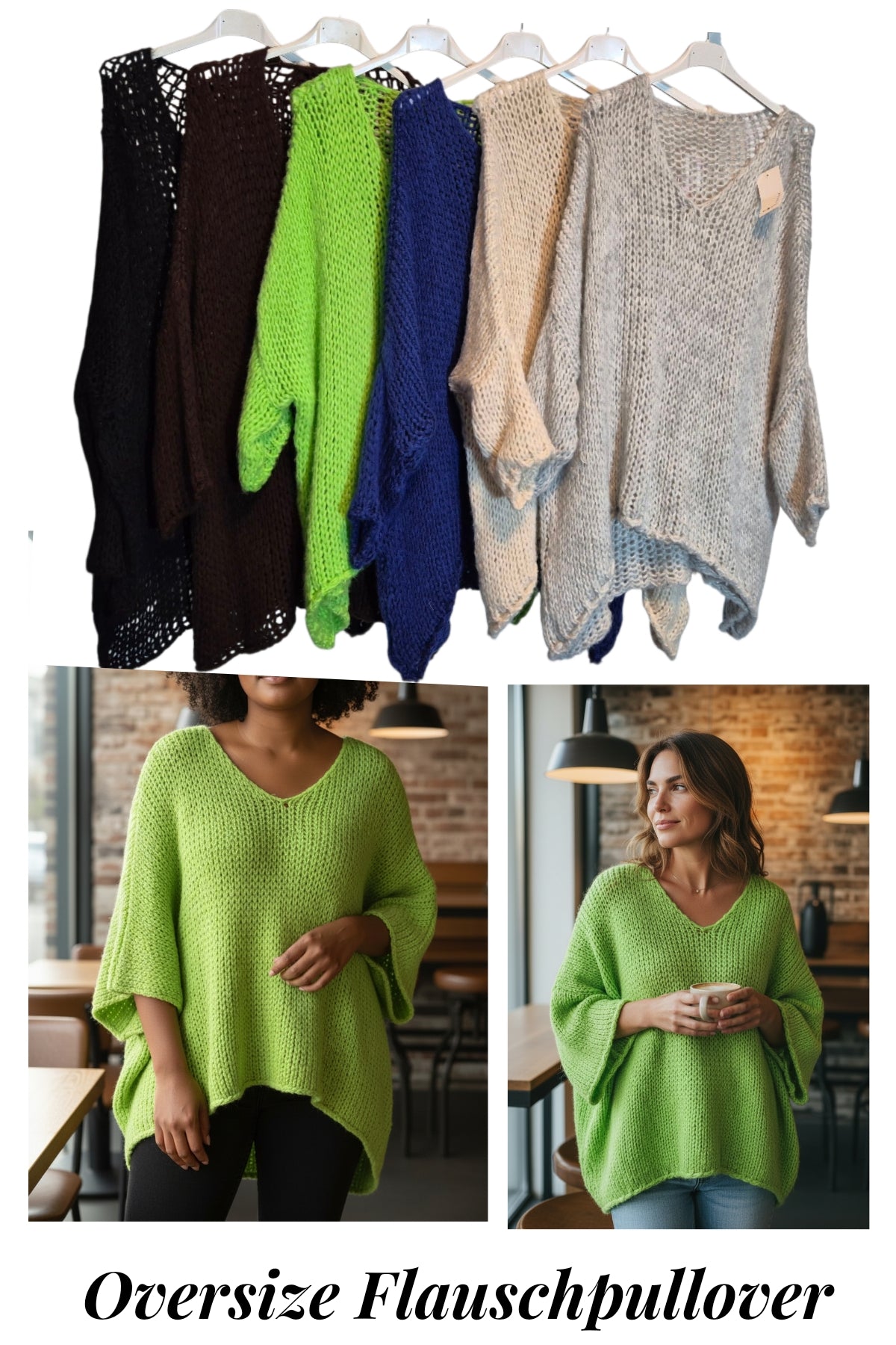 Flausch-Strickpullover Oversize Bestseller 38 bis 50 Onesize