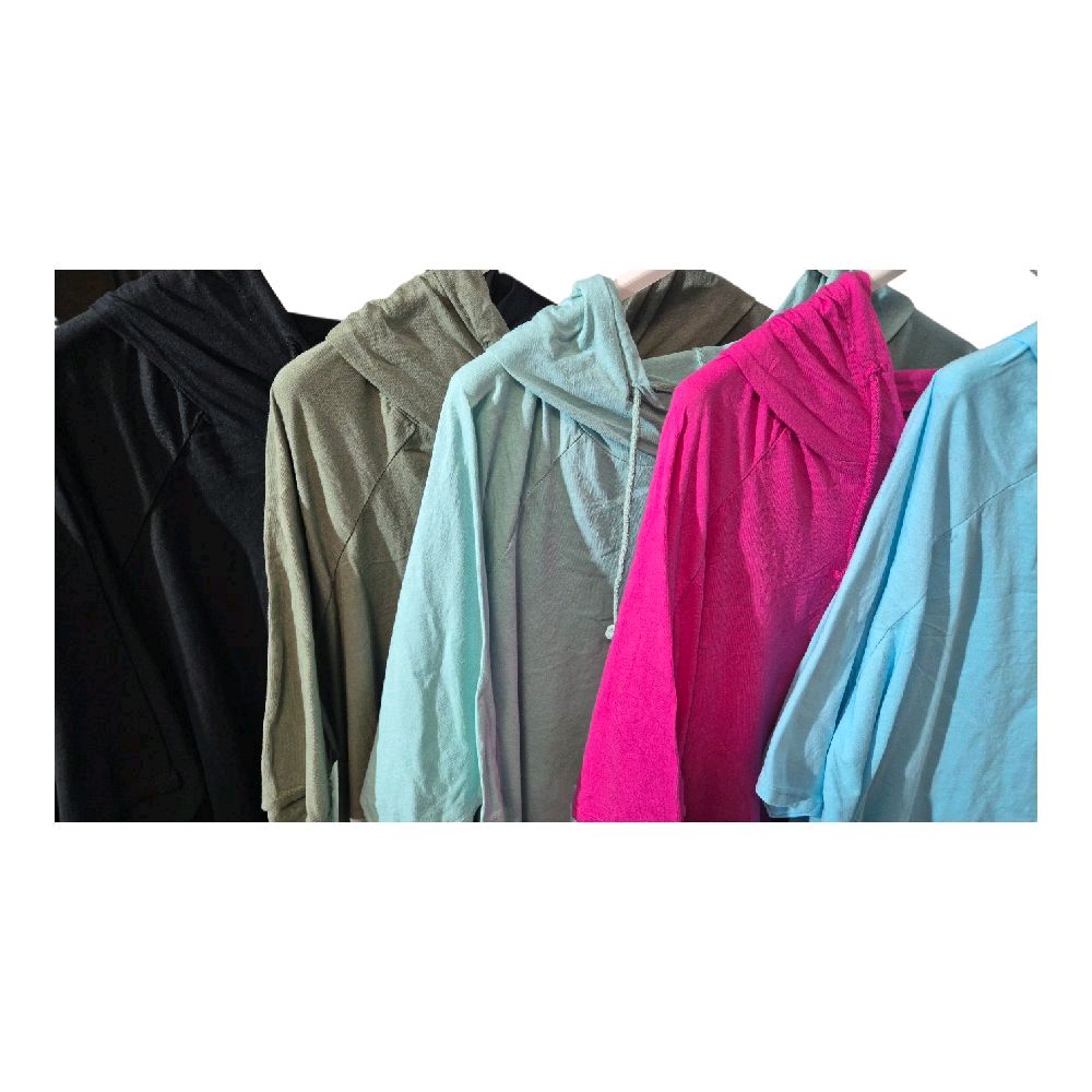 Italy Mode Oversize Hoodie-Style Longshirt T-Shirt Kleid 42-48 Baumwolle Gemütlich Hautfreundlich