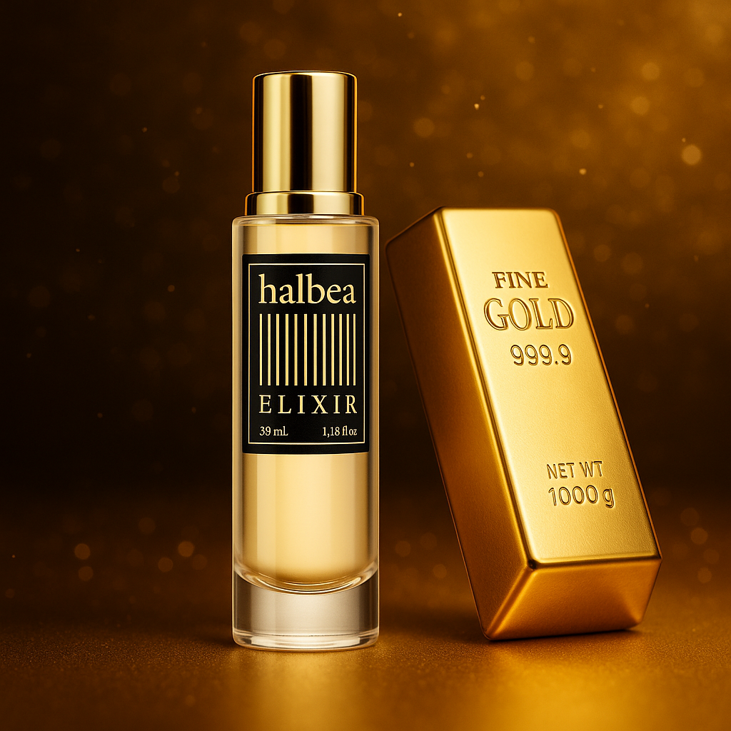 Fairless Gold - Halbea 27 - Herren Elixir Duft mit Minze Rose Amber Leder